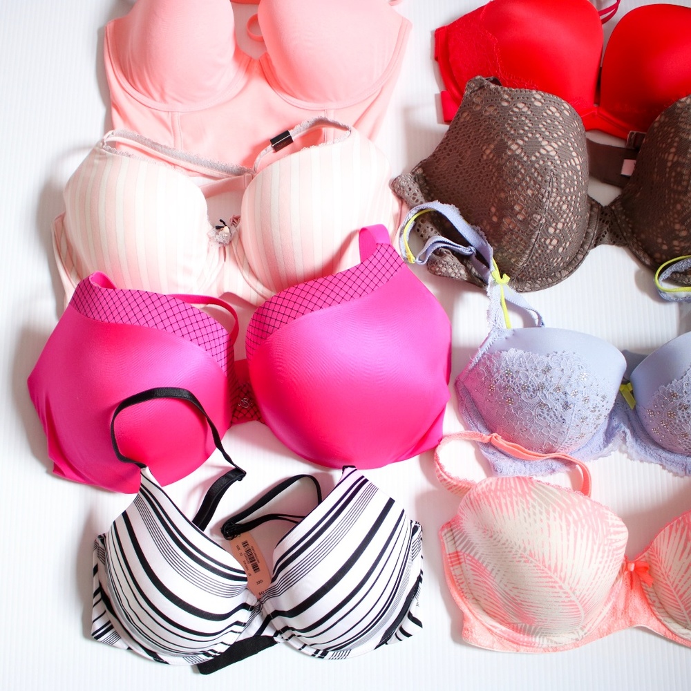Victoria's Secret 10 Piece Push-Up Bras Resale Lot - Picture 3 of 5